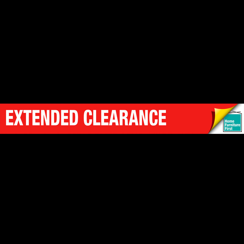 Animated banner advertising extended clearance sale for Home Furniture First by Drydesign.