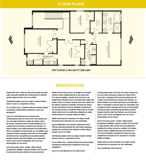Visual of 75 Harley Street website floor plans section by Drydesign