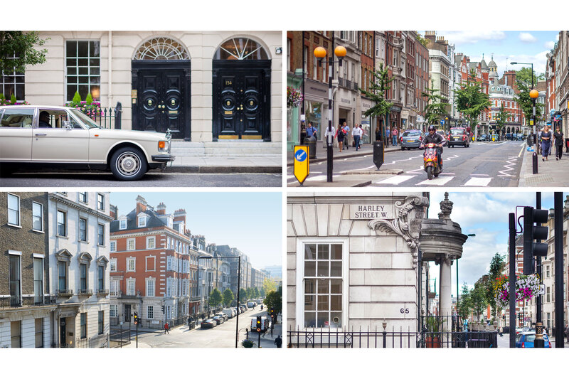 Consistent size and resolution images for 75 Harley Street website by Drydesign