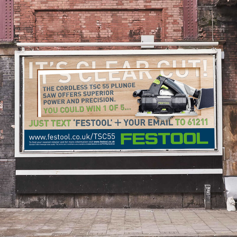 48 sheet poster promoting Festool competition by Drydesign