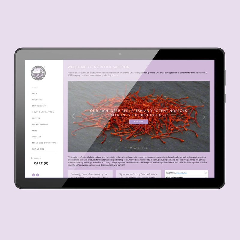 Norfolk Saffron website by Drydesign