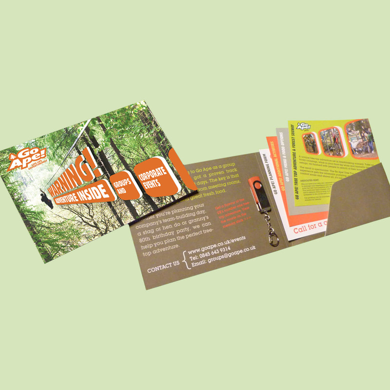 Folder and inserts for Go Ape Corporate Events by Drydesign