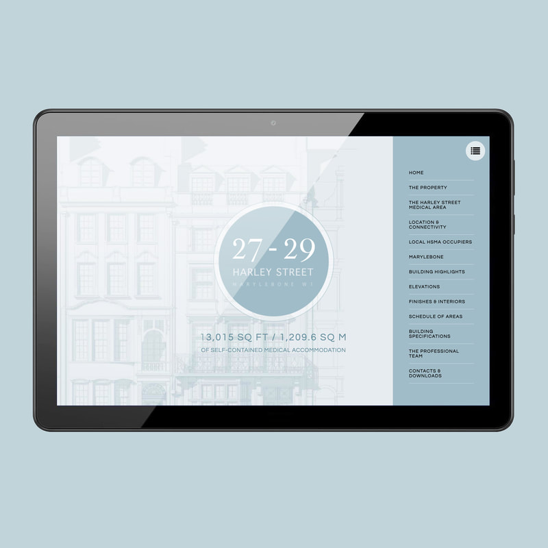 Single page scrolling website for 27-29 Harley Street by Drydesign